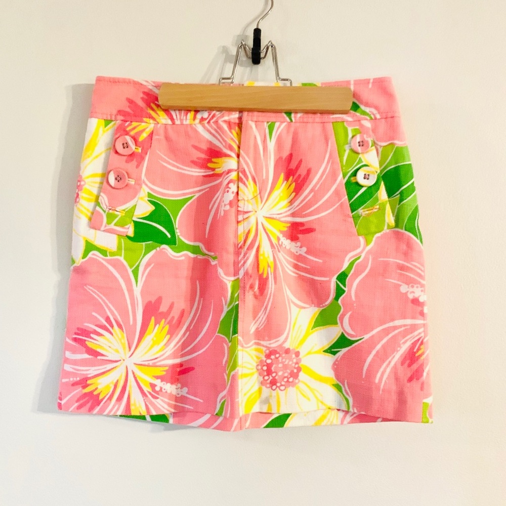 Pink Floral Lilly Skirt
